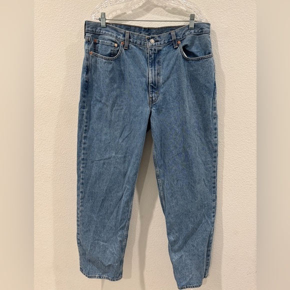 Levi's Men's 550 Relaxed Mid Rise Relaxed Fit Tapered Leg Blue Jeans Size 38 - Picture 6 of 13